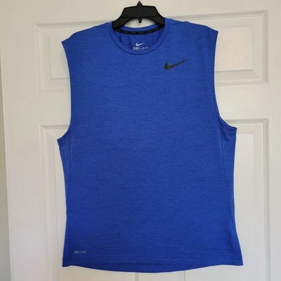 Camiseta sin mangas Nike Dri-Fit Legend para hombre azul jaspeado talla grande Foto 1 de 4