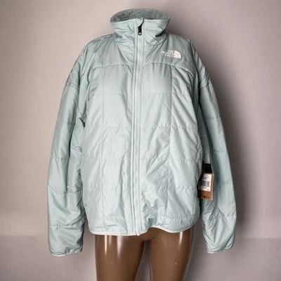 Chaqueta para niñas The North Face verde pino apagado talla XXL reversible Shasta cremallera completa Foto 1 de 4
