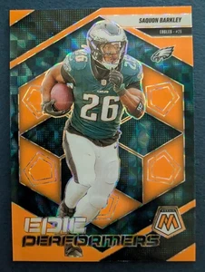 2025 Panini Mosaic - Epic Performers Saquon Barkley #2 Orange Card - Picture 1 of 3