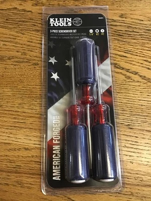 Juego de destornilladores Klein Tools American Forged de 3 piezas hechos en EE. UU. 8544374 Foto 1 de 2