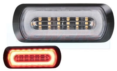 Dual Function LED R65 Amber Strobe Warning Light + Halo Red Rear Marker Light - Image 1 of 4
