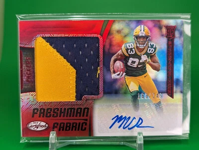 Marquez Valdes-Scantling RPA 2018 Panini Certified Freshman Fabric Auto /249 213 - Image 1 of 2