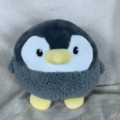 Animal Adventure Gray Penguin Plush 5.5" Stuffed Toy Fleecy Belly Yellow Feet - Image 1 of 4