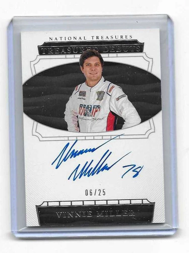 2020 Panini National Treasures Racing NASCAR Treasured Debuts Vinnie Miller 6/25