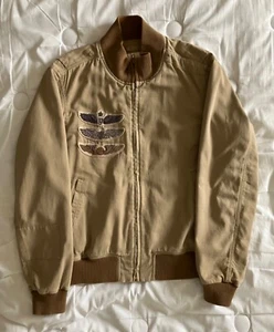 DENIM & SUPPLY Ralph Lauren Faded & Slightly Distressed Military Bomber Jacket L - Picture 1 of 9