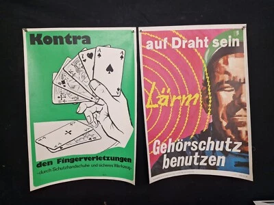 10 alte DIN A2 Plakate der BG zum Thema Unfallverhütung ca 50 - 80er Jahre #22 - Bild 1 von 4