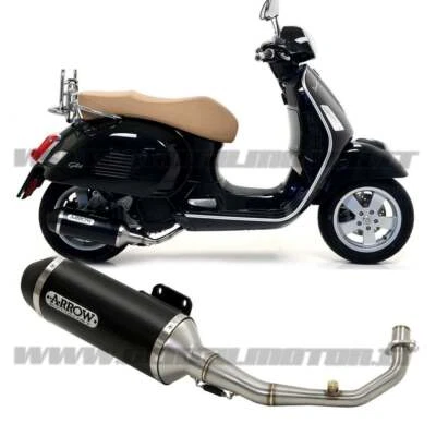 Escape Completo Arrow Urban Alu Negro Piaggio Vespa Gts 125 Ie 2017 > 2020 - Imagen 1 de 3