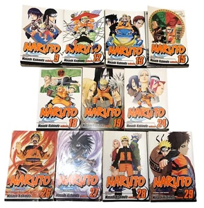 Lot of 11 - Naruto Shonen Jump Manga English - Vol: 9 12 13 15 18 19 24 26-29 - Imagen 1 de 17