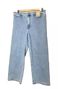 Pantalones de mezclilla cortos Madewell 30 Emmett de pierna ancha para mujer nuevos con etiquetas azul claro $128 - Imagen 1 de 12