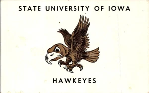 Iowa University of Iowa Hawkeyes State University Vintage Postkarte - Bild 1 von 2