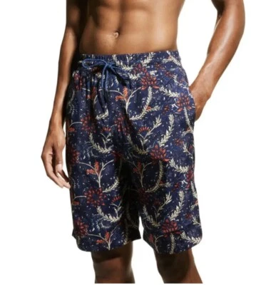 Pantalones Cortos de Verano Scotch & Soda Para Hombres Estampado Azul Marino $128 Talla Pequeña Cordón Ligero Foto 1 de 4