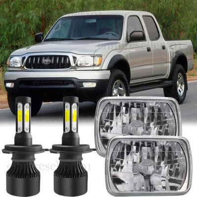 Pair 5x7" 7x6" LED Headlights Hi/Lo DRL For Toyota Pickup 82-95 Tacoma 1995-1997 - Image 1 of 4