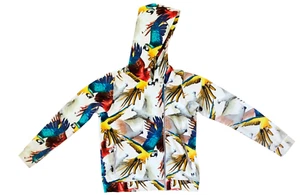 Molo Boys or Girls Tropical Bird Hooded Lined Heavy Sweat Jacket Size US14 EU164 - Picture 1 of 7