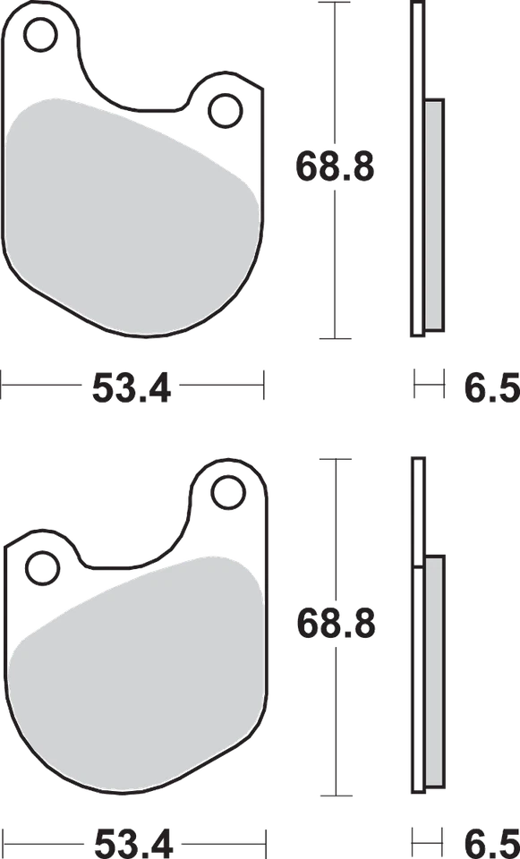 1978-1983 for Harley Sportster 1000 XLH SBS Ceramic Brake Pads 537H.HF - Image 1 of 1