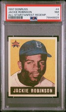 1997 All-Star Fanfest Redemption 4 Jackie Robinson PSA 7 (8829) (JJ)