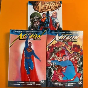 Superman Action Comics Rebirth Deluxe Edition Volumes 1 - 3 DC Hardcover lot - Picture 1 of 7