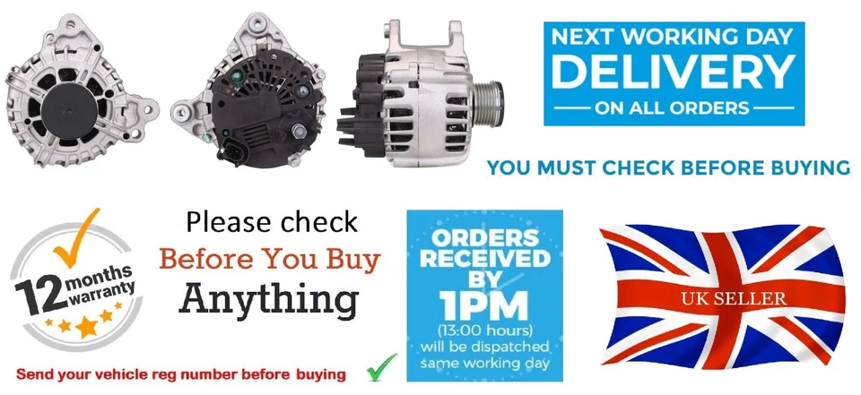 Alternador Para Seat Arona Ateca Ibiza León Tarraco Toledo 1.0 1.2 1.4 1.5 Tsi Foto 1 de 4