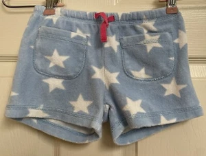 Mini Boden Girls 6 Blue White Star Print Terry Toweling Beach Shorts - Picture 1 of 3