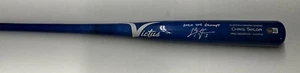 CHRIS TAYLOR DODGERS SIGNED VICTUS MODEL BLUE BAT "2020 WS CHAMPS" BAS WZ59549 - Picture 1 of 6