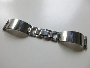 FS Acero Inoxidable Buzo "curvo" Eslabón 20 MM Alemán Vintage Reloj Pulsera Años 70 - Imagen 1 de 6