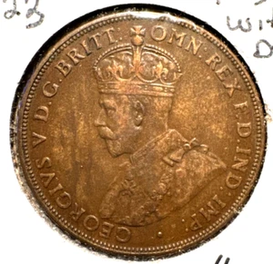 Australia 1920 (M) con punto debajo inferior desplazamiento centavo KM 23 VF+ - Imagen 1 de 2