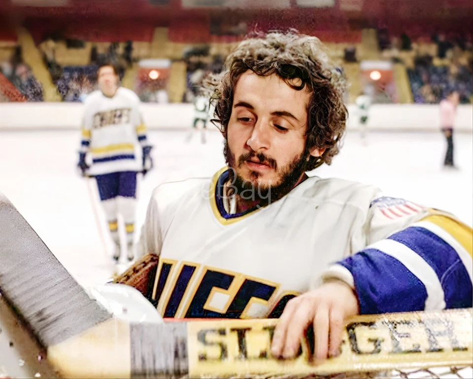 Reprint 8x10 color photo of Yvon Barrette  from "Slap Shot" - Image 1 of 1