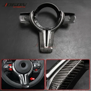 Carbon Fiber Steering Wheel Trim For BMW F10 F15 F20 F25 F30 F32 F33 F36 F80 F82 - Foto 1 di 9