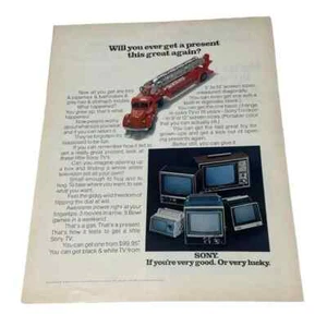 Sony Get a Present This Great Again 1970 anuncio impreso original vintage - Imagen 1 de 2