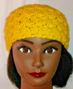 Serenity and Luxe | CLEARANCE Yellow Crochet Ear Warmer Headband | One Size - Picture 1 of 3