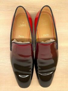 CHRISTIAN LOUBOUTIN Dandelion Degrade Loafers Red Black Patent worn onec Size 42