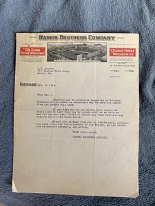 1914 USED LETTERHEAD Harris Brothers Company Correspondence - Picture 1 of 2