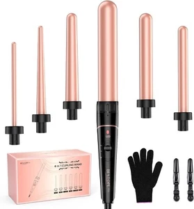 Bestope 6-IN-1 Curling Iron Professional Wand Set Instant Heat Up Hair Curler - Picture 1 of 13