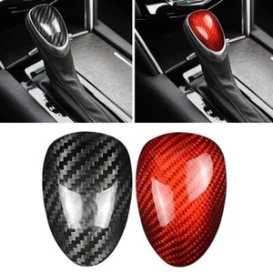 Carbon Fiber Gear Shift Knob Cover Trim For Cadillac ATS 2013-2019 18 Black - Picture 1 of 10
