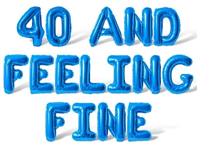 Estandarte de 40 globos con letras Y SENTIMIENTO FINO - 40 decoraciones de fiesta de cumpleaños Foto 1 de 4