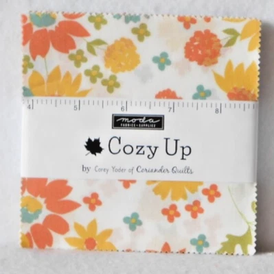 MODA COREY YODER CORIANDER QUILTS  CHARM PACK "COZY UP" FLORAL - 5" BY 5" - NIP! - Image 1 of 2
