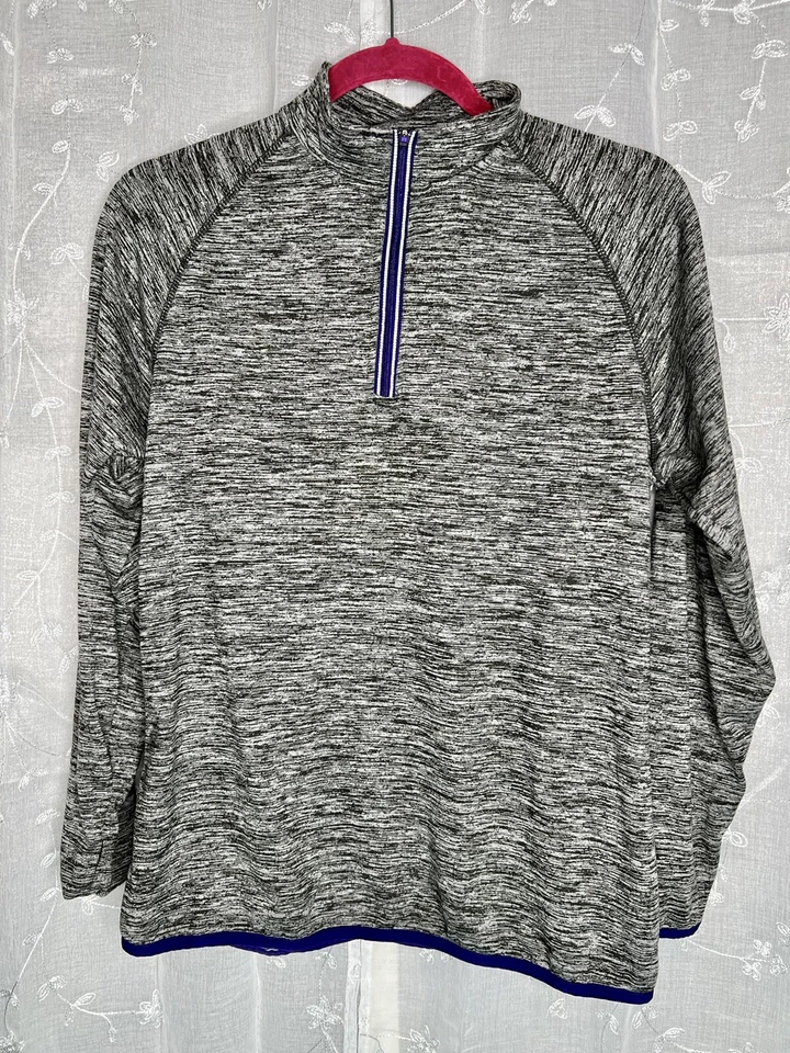 Camisa Holloway Golf Mujer Gris Manga Larga Seca Excel 1/4 Cremallera Pequeña Atlética Foto 1 de 4