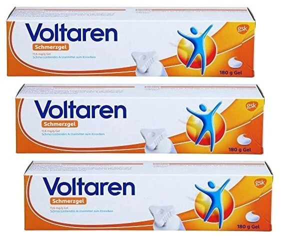 NOVARTIS 3x VOLTAREN Schmerzgel 180 g PZN: 6998784