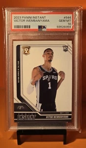 ⚫️⚪️⚫️ 2023-24 Panini Instant  Victor Wembanyama #544 PSA 10 💎MINT /11420 ⚫️⚪️⚫ - Picture 1 of 2