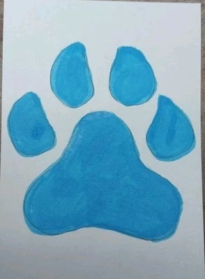 Pintura de portão animais caprichosos 8x10 lona filhote pata cachorro arte pintada à mão - Imagem 1 de 4