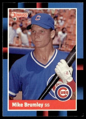 1988 Donruss Mike Brumley Rookie Chicago Cubs #609 - Image 1 of 2