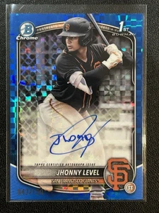 2025 Bowman - Chrome Prospect Autograph Jhonny Level #CPA-JL Blue X-Fractor /150 - Bild 1 von 7