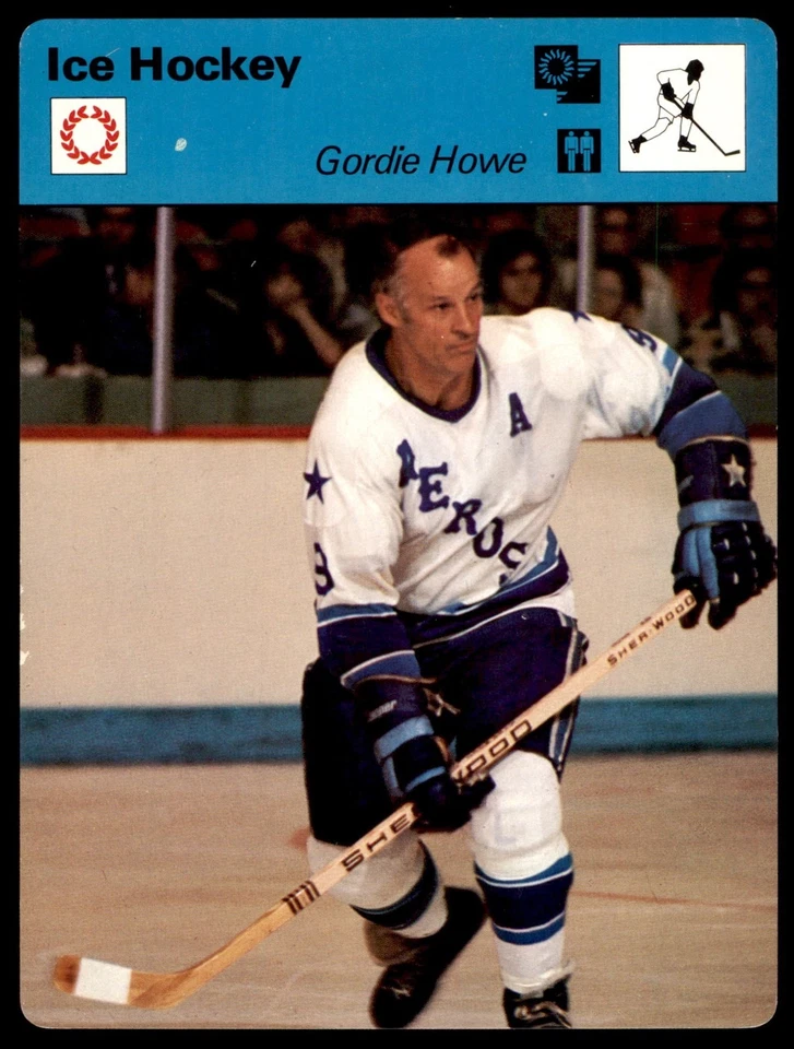 1977 Sportscaster #02-06 Горди Хоу - хоккей VG - Изображение 1 из 2