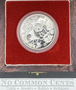 1992 China Panda Proof 1 oz .999 Silver Brilliant Uncirculated with Box & COA - Picture 1 of 5