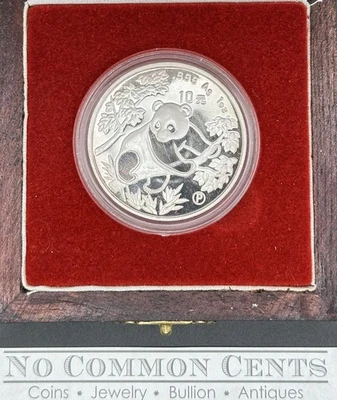 1992 China Panda Proof 1 oz .999 Silver Brilliant Uncirculated with Box & COA - Image 1 of 4