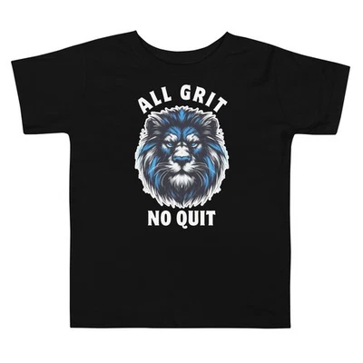 TODDLER Lions T Shirt All Grit Shirt Lions Fan YOUTH All Grit No Quit Detroit - Image 1 of 4