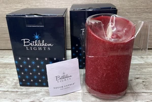 Luces de Belén LED Encendido Apagado Táctil Velas Sin Llama Par Temporizador Rojo Navidad Nuevo en Caja - Imagen 1 de 11