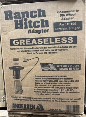 Andersen RV Ranch Hitch 5th Wheel to Gooseneck Adapter Kit 3100 Foto 1 de 4
