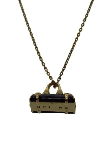 Collana Celine Motivo borsa donna con top oro Usata