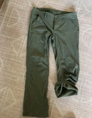 Prana Nylon Olive Stretch Outdoors Hiking Performance Pants 14R - Image 1 of 3