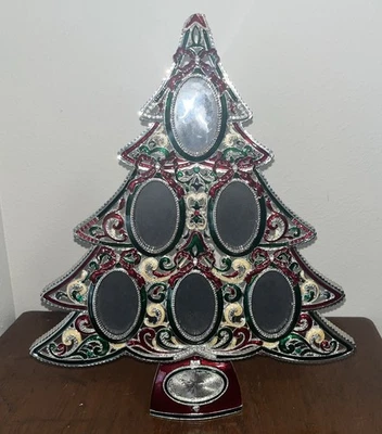 Things Remembered上釉圣诞树家庭相框6张照片损坏 — 第 1/4 张图片